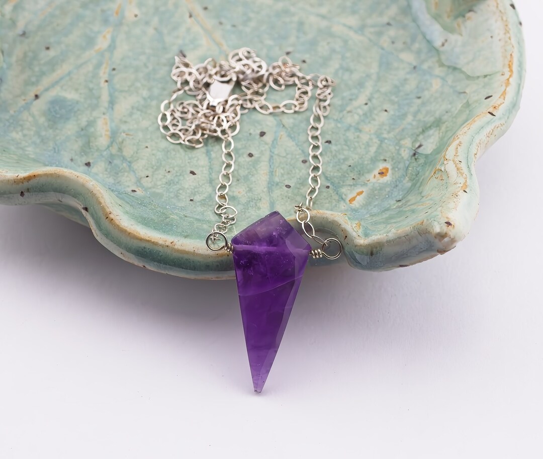 Modern Amethyst Necklace - Main Image